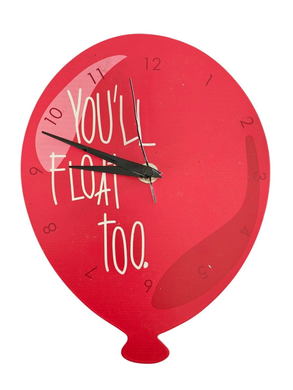 YOU'LL FLOAT TOO Themed Clock From the Movie IT Stephen King HORROR Not Tested